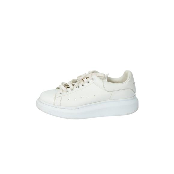 ALEXANDER MCQUEEN White Leather Oversized Platform Sneaker Size 38.5
